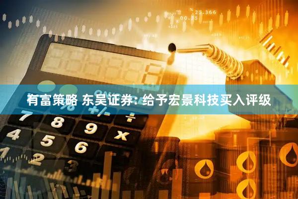 有富策略 东吴证券: 给予宏景科技买入评级