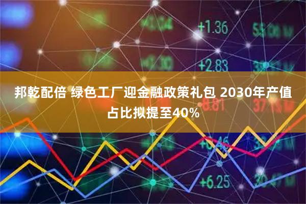 邦乾配倍 绿色工厂迎金融政策礼包 2030年产值占比拟提至40%