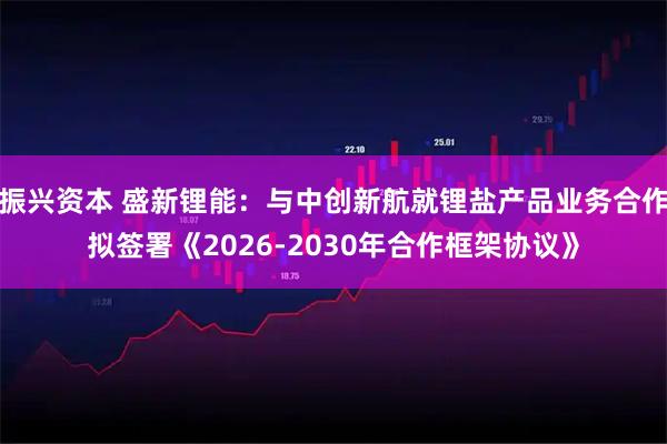 振兴资本 盛新锂能：与中创新航就锂盐产品业务合作拟签署《2026-2030年合作框架协议》